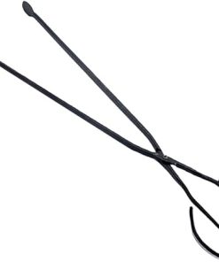 Hemoton Extended Fire Pit Log Grabber Charcoal Poker Tongs Scissor Tongs Outdoor BBQ Clip Random Style