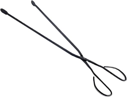Hemoton Extended Fire Pit Log Grabber Charcoal Poker Tongs Scissor Tongs Outdoor BBQ Clip Random Style