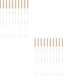 20 pcs Tools Picnic Kebab Meat Grill Shrimps Fork BBQ Restaurant Appetizer Kabob Vegetable Barbecue Outdoor Vegetables Sticks Chicken Shrimp Roasting Accessories/1198