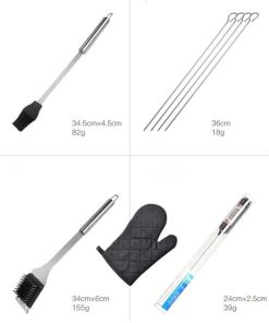 KANDUO Heavy Duty BBQ Grilling Accessories, Grill Tools Set, Stainless Steel Grilling Kit with Storage Bag & Thermometer, Portable Grill Accessories for Camping – Perfect Grill Gifts for Men 2