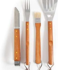 JHUS 4 in 1 BBQ Tool Set Griddle Accessories Grilling Accessories Grill Brush BBQ Accessories Smoker Grill Kitchen Set Grill Accessories Camping Grill Basting Brush Grill Accessories Grill Set