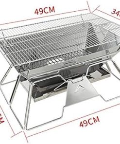 BBQ Grill Outdoor Stainless Steel BBQ Grill Camping Grills Outdoor Charcoal BBQ Grill Rack Barbecue Accessories for Kitchen Tools 2
