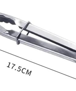 BBQ Tongs, BBQ Stainless Steel Bread Clip Kitchen Food Tool Heat Bread Salad BBQ Cooking Serving Utensil Clip Clamp Meat Barbecue Tools Buffet Accessories(7 inch) 2