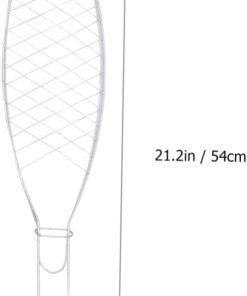 Barbecue Tool for Camping Bbq Net Clamp Wooden Handle Perfect for Outdoor Grill 2
