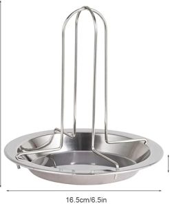 OUSIKA DOUBA Portable Barbecue Grilling Baking Cooking Pans Non-Stick Chicken Roaster Rack with Bowl BBQ Accessories Tools Barbecue 2