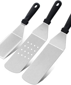 BBQ Grill Accessories, Stainless Steel BBQ Tools Set Grilling Kit for Kitchen Camping 3 Pcs