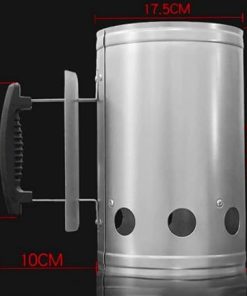 Charcoal Chimney Starter, BBQ Grill Barbecue Fire Starter Grilling for BBQ, Charcoal Grill Briquette Coal Fire Starter Chimney for Outdoor Cooking 2