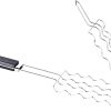 BBQ Grill Brush,Barbecue Brush with Scraper, Long Handle Cleaner for Cooking Grates Racks & Burner 3 in 1 BBQ Cleaning Brush for Gas/Charcoal (Black BBQ Brush) 3