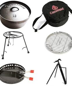 Outdoor Cooking Set – Dutch Oven and Tools Set – Charcoal Holder & Cast Iron Grill Accessories – Camping Grill Set – Outdoor Cooking Essentials – Camp Kitchen Equipment – (6 Piece Set) 2