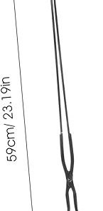 Balacoo Outdoor Charcoal Clip with Ergonomic Long Handle Durable Iron Bbq Tongs for Grilling Firewood and Charcoal Multi Purpose Cleaning Picker for Camping and Backyard Use 2