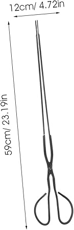 Balacoo Outdoor Charcoal Clip with Ergonomic Long Handle Durable Iron Bbq Tongs for Grilling Firewood and Charcoal Multi Purpose Cleaning Picker for Camping and Backyard Use 2 Balacoo Outdoor Charcoal Clip with Ergonomic Long Handle Durable Iron Bbq Tongs for Grilling Firewood and Charcoal Multi Purpose Cleaning Picker for Camping and Backyard Use - Image 2