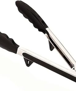 TEMKIN Kitchen Food Tongs Food Grade Silicone Anti-Slip BBQ Tongs Serving Tongs with Bracket Kitchen Tool Accessories BBQ Tools Tongs