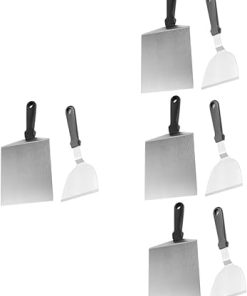 Zerodeko 4sets Multi-function Kitchen Spatula Griddle Spatula Barbecue Set Hamburger Turner Steak Cooking Tool 2pcs*4