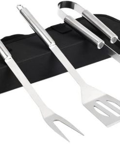 Stainless Steel 3-Piece Barbecue Tools Set, Stainless Steel Mounted Barbecue Tools Set Outdoor Barbecue Tools Outdoor 2 Sets from The Sale (Including: Shovel Clip Fork)