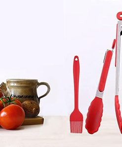 Cooking Tongs New 3Pcs/Set Silicone Barbecue Tools Set Professional Food Tongs Silicone Basting Brush BBQ Tools Outdoors 2