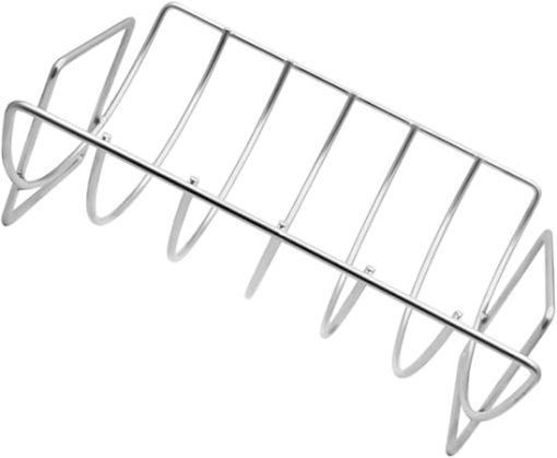 KESYOO 1Pc Heavy Duty Rib Rack for Outdoor Grilling Shaped Steak Holder Non Stick Barbecue Tool for Cooked Ribs and Meat