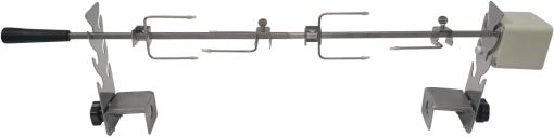 Rotisserie Kit Universal Replacement 5078b Quick Install Portable Spit Grill Outdoor Camping BBQ Three Heights Adjustable Length Cooking Tool Roaster Accessories Chicken Fork Heavy Duty Motor DC 5V