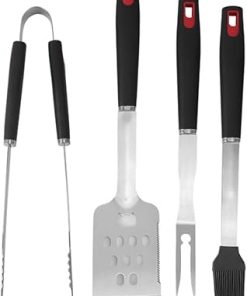 JSEIAJB Stainless Steel Barbecue Tool BBQ Outdoor Multi-Purpose Shovel Fork Sweeping and Clamping Barbecue Tool