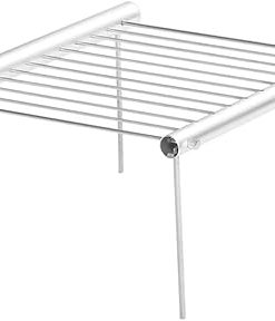 Portable BBQ Cooking Stainless Steel BBQ Folding Mini BBQ Home Park Picnic Outdoor BBQ Net Outdoor BBQ Accessories Set (silver 1pcs)