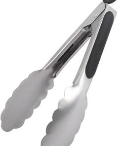 BBQ Tongs, BBQ 7/9/12/14/16 Inch BBQ Grilling Tong Salad Cake Dessert Serving Food Tongs Stainless Steel Barbecue Clips Clamp Baking Tool Accessories(Mini 7 inch)