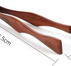 BBQ 1pc Wood Food Tongs Kitchen Utensils BBQ Tweezer Buffet Cooking Tools Anti Heat Bread Clip Pastry Clamp Barbecue Tongs (1pc) 2