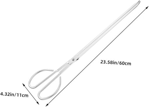 CHILDWEET Charcoal Tong Outdoor Fire Pit Tool for Barbecue Campfire Versatile Garbage Picker Wear Resistant Firewood Clamps for Camping Backyard - Image 2