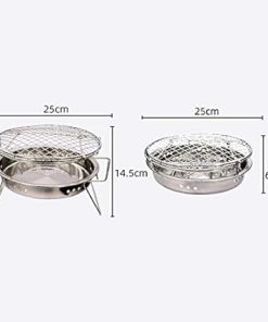 BBQ Grill Outdoor Portable Stainless Steel BBQ Grill Folding BBQ Grill Mini Pocket BBQ Grill Barbecue Accessory for Home Park Camping Picnic Tool 2