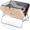 KESYOO 4 Sets Electroplating Roast Chicken Rack Rotisserie Grilling Spit Balance Skewers Cooking Adjustable Rod Forks Weight Rack Outdoor Small Grills Silver Stainless Steel 3