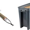 Traeger Grills BAC532 XXL BBQ Spatula Accessory Large & Pellet Grills BAC637 Stay Dry Pellet Bin, Wood Pellet Storage with Locking Lid, Black