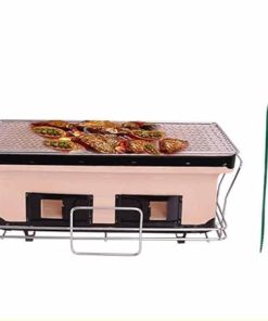 Simple Clay Oven Household Pottery Round Barbecue Charcoal Oven Picnic Outdoor Indoor Old Carbon Stove Square Mini BBQ Grill (Color : Type1) (Type2)