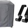 Traeger Grills Flatrock Weatherproof Flat Top Griddle Grill Cover & P.A.L. Pop-and-Lock Accessory Hook 3 Pack,Black