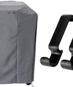 Traeger Grills Flatrock Weatherproof Flat Top Griddle Grill Cover & P.A.L. Pop-and-Lock Accessory Hook 3 Pack,Black