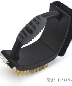 JSEIAJB Right Angle Steel Wire Brush Outdoor Barbecue Brush Cleaning Grill Net Baking Tool Brush(Gray) 2