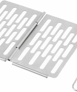 BBQ Grill Outdoor Folding Barbecue Basket Mini BBQ Grill Basket Stainless Steel Portable Grill Basket Outdoor Camping Wood Stove Accessories 2