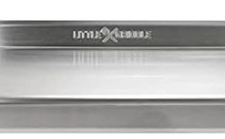 LITTLE GRIDDLE 100% Stainless Steel Griddle with Even Heat Cross Bracing and Removable Handles - For Grills, Camping, Tailgating, Silver