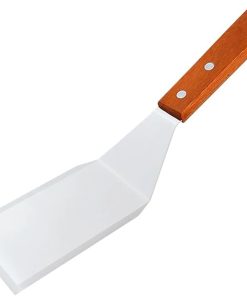BBQ Handle Stainless Steel Frying Spatula Three-Sided Spatula Steak Pizza Spatula Iron Plate Barbecue Spatula BBQ Baking Tool Accessories