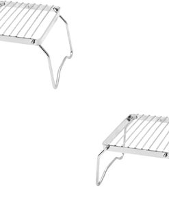 2pcs Outdoor Griddle Grill Charcoal Holder Outdoor Accessories Grill Accessories for Outdoor Grill Folding Grill Grilling Basket Pan Mini Pocket BBQ Tools Barbecue Accessories Mesh/1434