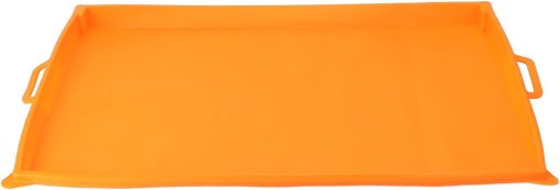 Silicone Griddle Tools Mat, HeatResist Safety with NonSlip Design, Orange Large Spatula Drip Pad BBQ Grill Cover, MultiFunctional Utility, Weatherproof Maintenance for