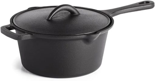 Cast Iron Sauce Pan with Lid