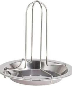 OUSIKA DOUBA Portable Barbecue Grilling Baking Cooking Pans Non-Stick Chicken Roaster Rack with Bowl BBQ Accessories Tools Barbecue