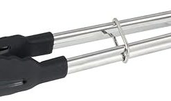 Multi-Purpose Tongs Plastic and Stainless Steel Kitchen and Barbecue Tongs for Coated Pots and Pans (Colour: Silver/Black) Quantity: 1 Piece