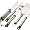 JHUS 3 in 1 BBQ Tool Set – Long Barbecue Tool Set Griddle Accessories Grilling Accessories Grill Brush BBQ Accessories Smoker Grill Kitchen Set Grill Accessories Camping Grill Basting Brush 3