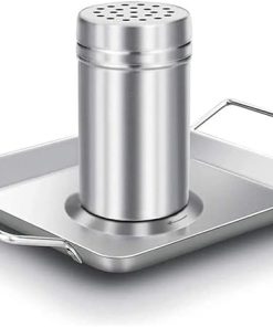 Stainless Steel BBQ Roaster Beer Wine Holder with Beer Can Barbecue Roasting Pan Tray Rack