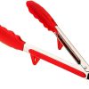 TEMKIN Kitchen Food Tongs Food Grade Silicone Anti-Slip BBQ Tongs Serving Tongs with Bracket Kitchen Tool Accessories BBQ Tools Tongs