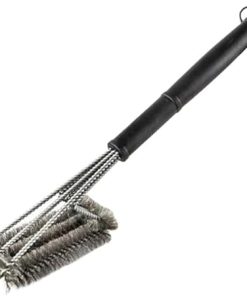 BBQ Cleaning Brush, Kitchen Accessories BBQ Grill Brush and Scraper Barbecue Kit Cleaning Brush Stainless Steel Tools Wire Bristles Triangle(18 Inch Brush)