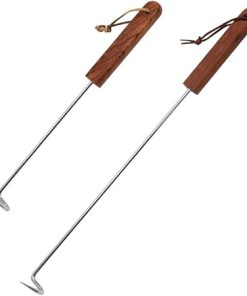 Balacoo 4sets Stainless Steel Meat Flipper Hook Barbecue BBQ Tool Food Turner Outdoor Grilling Utensil 2pcs*4 2