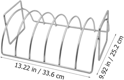 KESYOO 1Pc Heavy Duty Rib Rack for Outdoor Grilling Shaped Steak Holder Non Stick Barbecue Tool for Cooked Ribs and Meat - Image 2