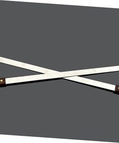 BESPORTBLE Stainless Steel Bbq Skewers 5pcs Set Wooden Handle Flat Meat Skewers Sticks Rustless Bbq Tools for Outdoor 2