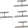 Durable 3-Shelf Outdoor Grill Table and Pizza Oven Cart, Stainless Steel Top with Wheels and Tool Hooks, Grey 4