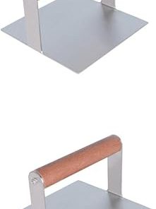 Milisten 2 Pcs Square Flat Meat Press Burger Presser Meat Tenderizer Kitchen Tool Stainless Steel Non-Burger Smasher Easy Baking Grilling
